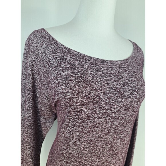 Athleta Large L Luxe Marled Plum Purple Heathered Tunic‎ Top Modal Blend Lounge - Picture 4 of 8